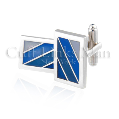 Rectangular Blue Enamel Cuff Links: These are perfect for business people and professionals who want to transmit assertive energy, balance and strength.