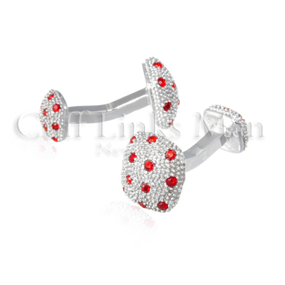 Ruby Tear Drop CZ Crystal Cuff Links - http://www.cufflinksman.com/ruby-tear-drop-cz-crystal-cufflinks.html