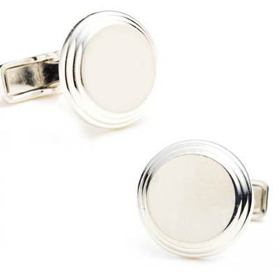 Round Step Silver Cufflinks Item Image Top Round Step Silver Cufflinks Item Image Bottom Alternate Views Available : In Stock Item Code : CLI-0211 Dimensions : 3/4 diameter Retail Price : $151.92 Our Price : $94.95 You Save : 37.50% Cufflinks Description These Round Step Silver cufflinks are made from .925 sterling silver and come with a smooth, flawless round face that can be engraved with your initials, your favorite number, a memorable date, or even a single word that captures the true essence of who you are.