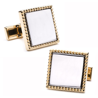 Two Tone Square Cufflinks http://site.cufflinksman.com/images/cuffs/CLI-0219_Two_Tone_Square_1.jpg