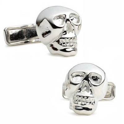 Sterling skull cufflinks - vivid reminder of death and unescapable end of our live ....or just COOL Clothing Accessory - you decide.