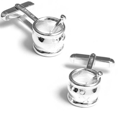 Gift for pharmacist or doctor: Mortar and Pestle Cufflinks