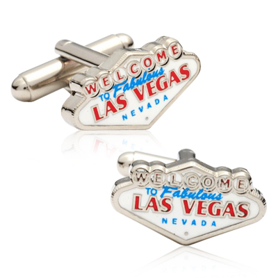 Wear your Vegas trip reminder on your sleeve. Official Las Vegas sign cufflinks
