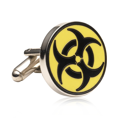 http://site.cufflinksman.com/images/cuffs/CLI-1508_Biohazard_Symbol_Cufflinks_1.jpg