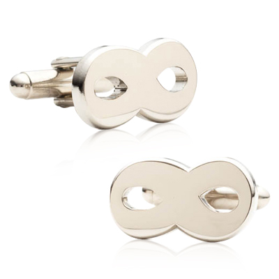 Plated Infinity Symbol Cufflinks http://site.cufflinksman.com/images/cuffs/CLI-2026_Plated_Infinity_Symbol_Cufflinks_1.jpg